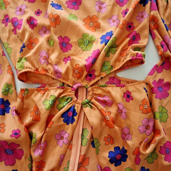 Show Me Your MuMu Sz Small Poppin Poppy Go Out Cut Out Mini Dress $168 - Picture 6 of 9